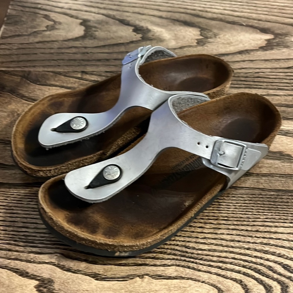 Kids Birkenstocks size 33 silver